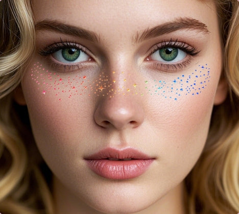 Colorful Heart Face Makeup Stickers