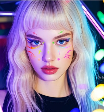 Neon Pastel Face & Eye Makeup Stickers