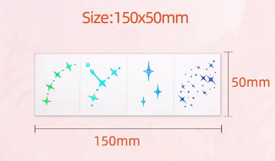 Rainbow Star Face & Eye Makeup Stickers