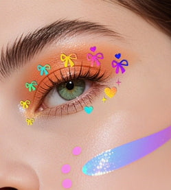 Rainbow Star Face & Eye Makeup Stickers