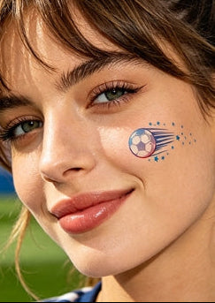 Football Fan Face & Body Tattoo Stickers