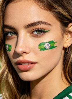 Football Fan Face & Body Tattoo Stickers