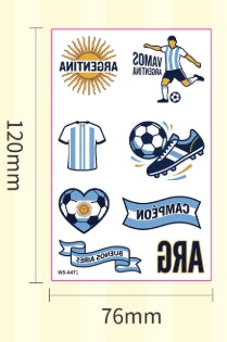 World Cup Soccer Fan Face & Body Tattoo Stickers