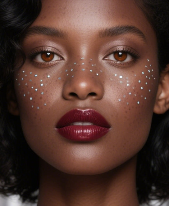 Silver Star Faux Freckle Face Makeup Stickers