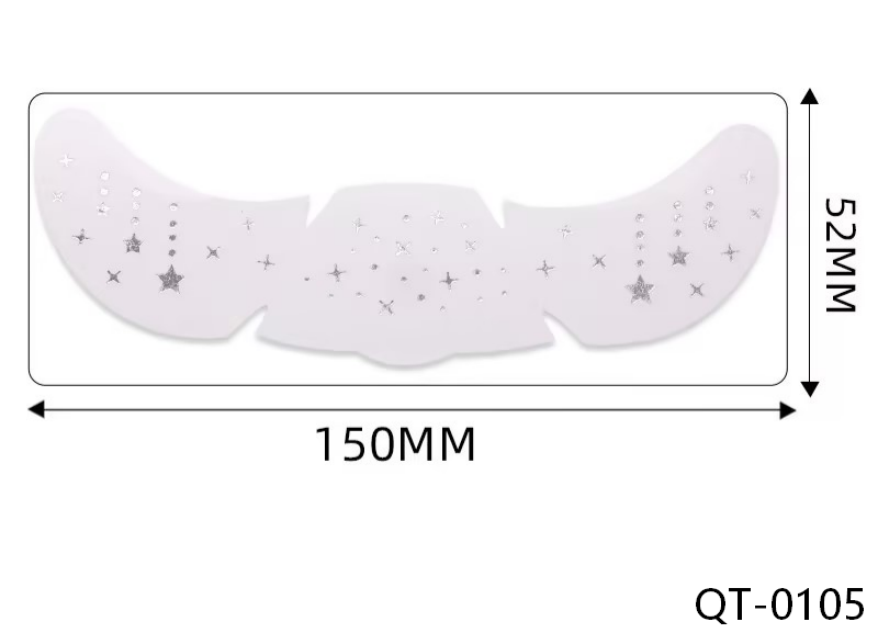 Silver Star Faux Freckle Face Makeup Stickers
