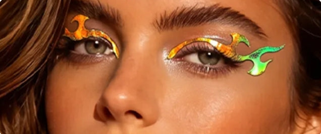 Gold Metallic Eyeliner Makeup Stickers