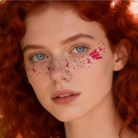 Pink Heart Faux Freckle Face Makeup Stickers