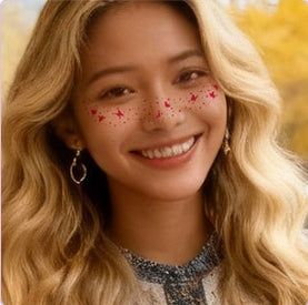 Pink Heart Faux Freckle Face Makeup Stickers
