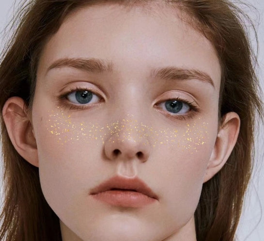 Gold Sparkle Faux Freckle Face Makeup Stickers