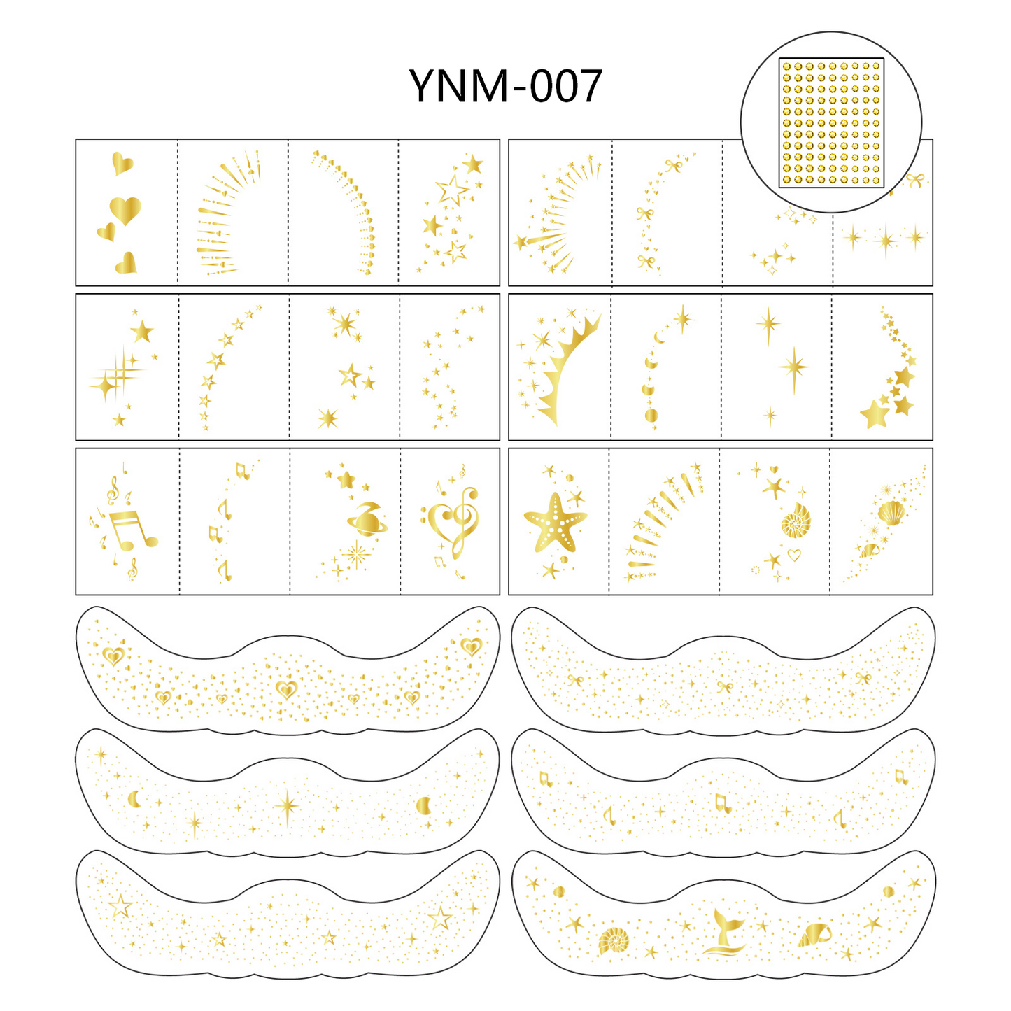 Celestial Face & Eye Makeup Sticker Set