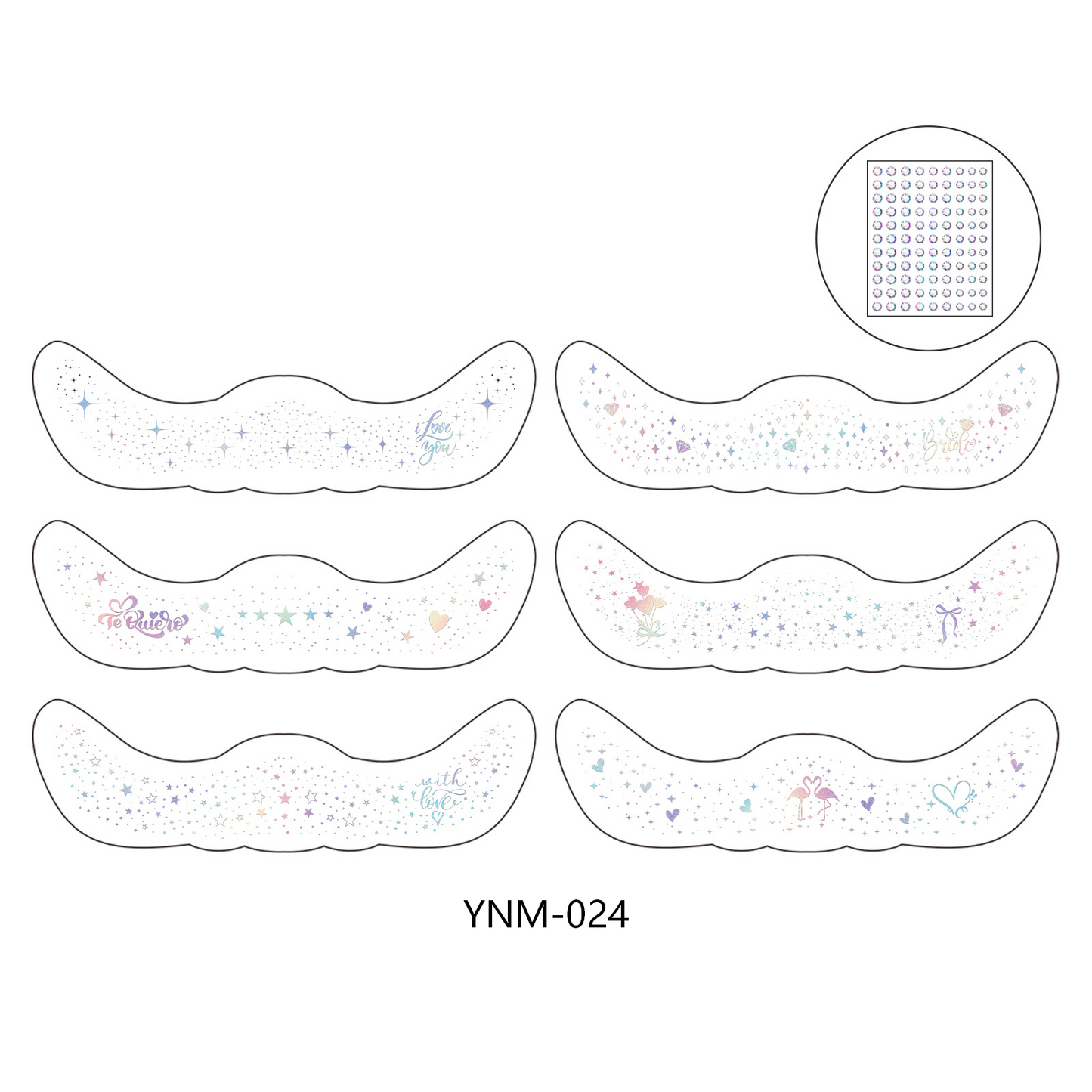 Bridal Pearl Face & Eye Makeup Stickers
