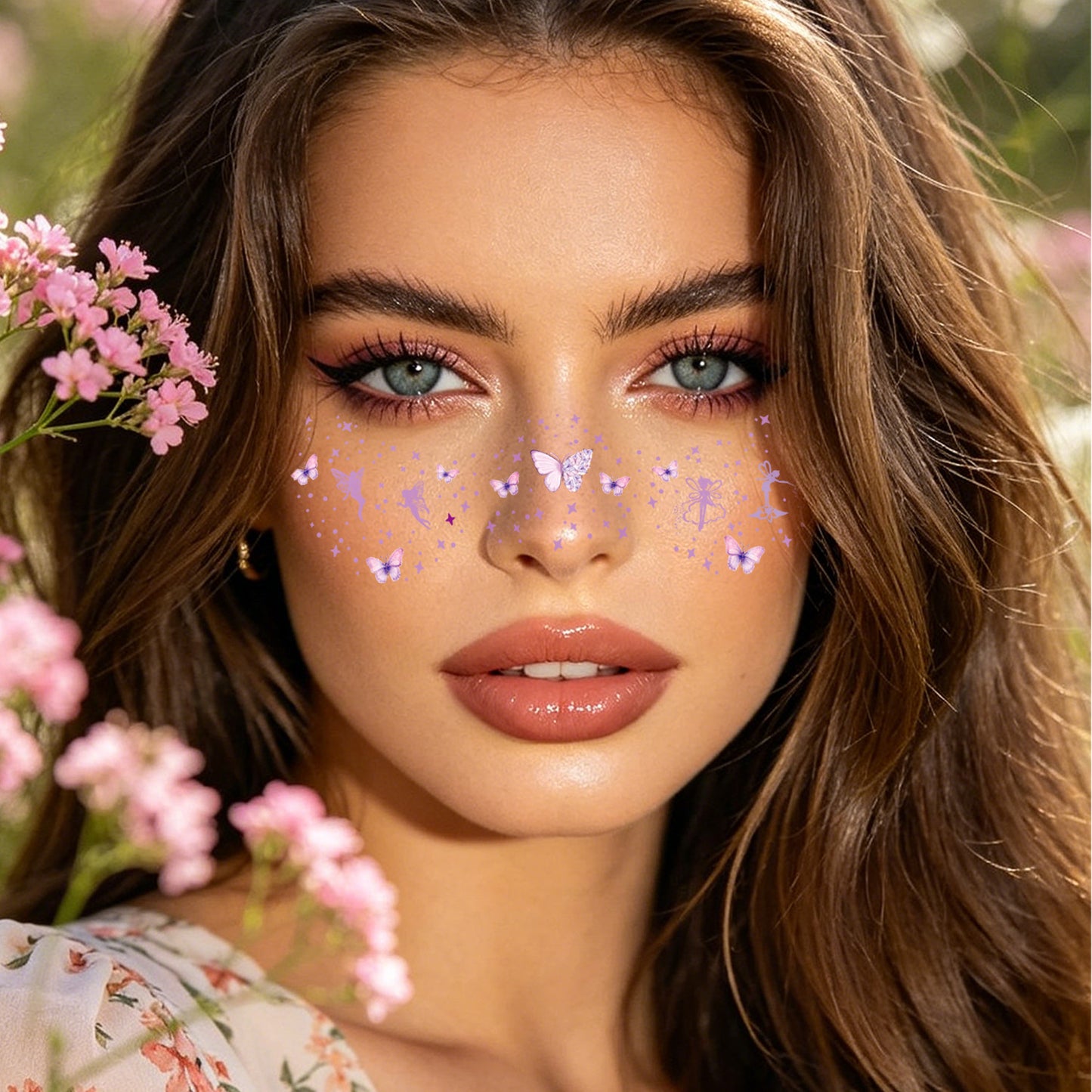 Pastel Butterfly Face & Eye Makeup Stickers