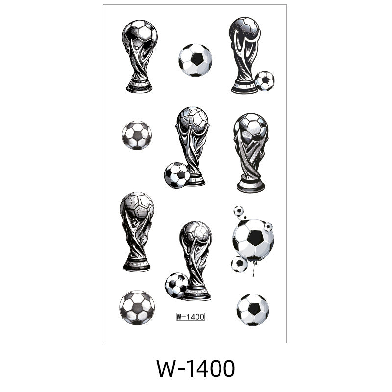 Soccer Fan Face & Body Tattoo Stickers