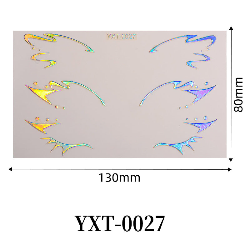 Gold Metallic Eyeliner Makeup Stickers