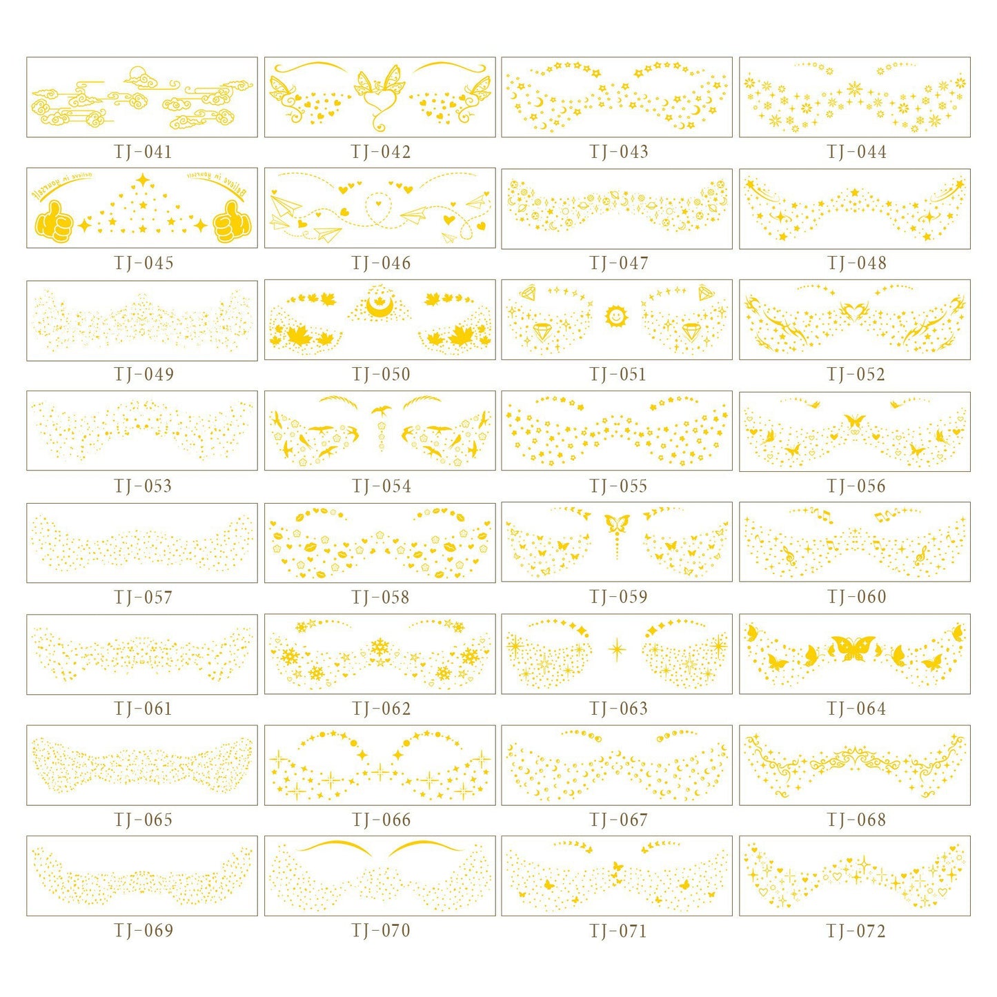 Gold Sparkle Faux Freckle Face Makeup Stickers
