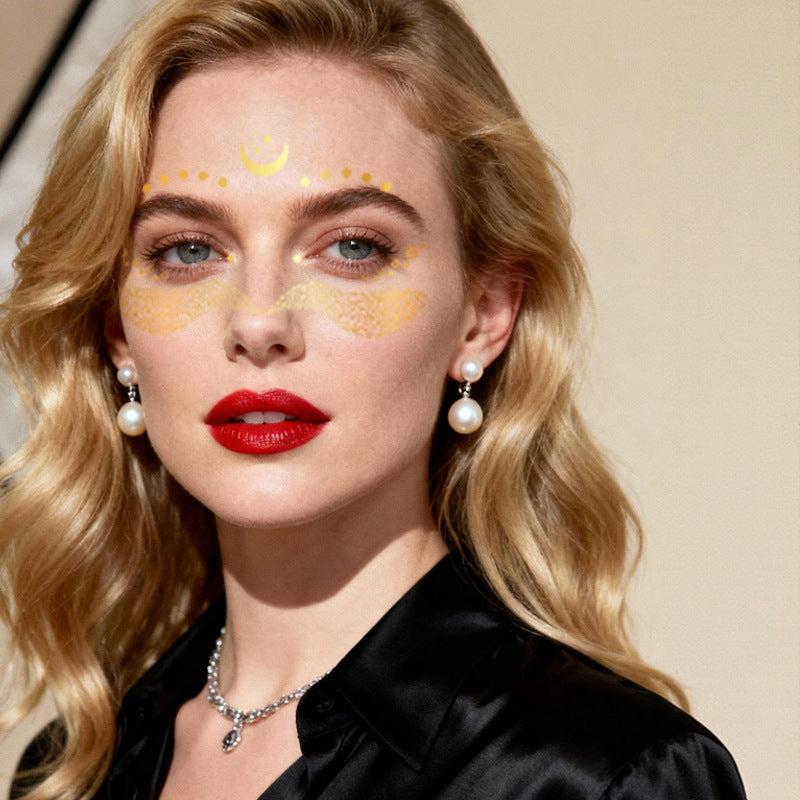 Gold Boho Face & Eye Makeup Stickers