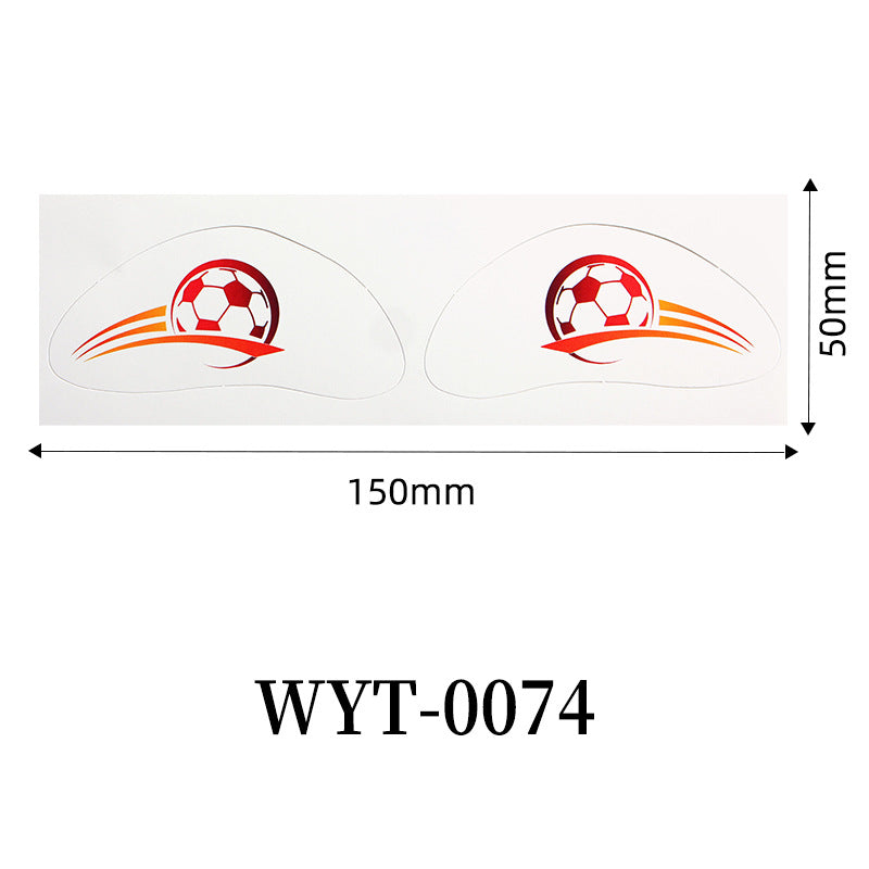 Football Fan Face & Body Tattoo Stickers