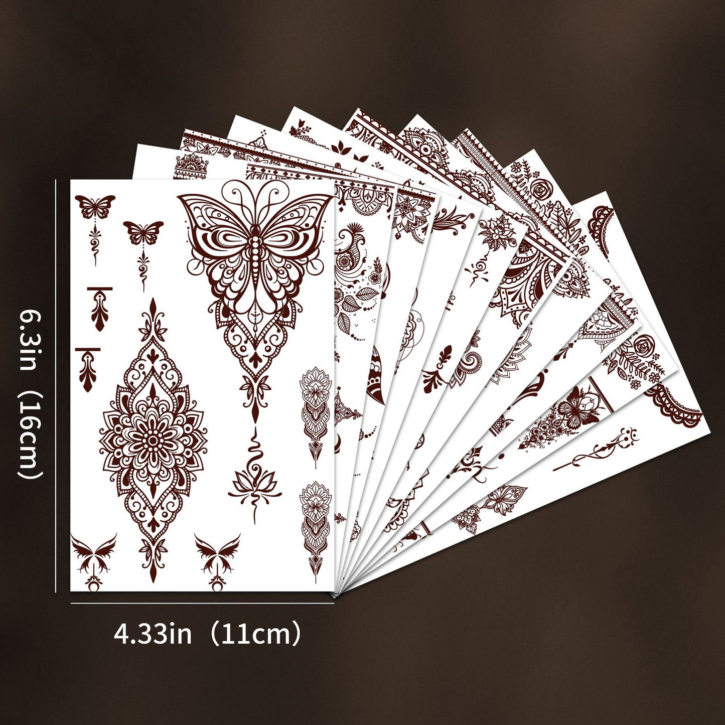 Henna Style Temporary Body Tattoo Stickers