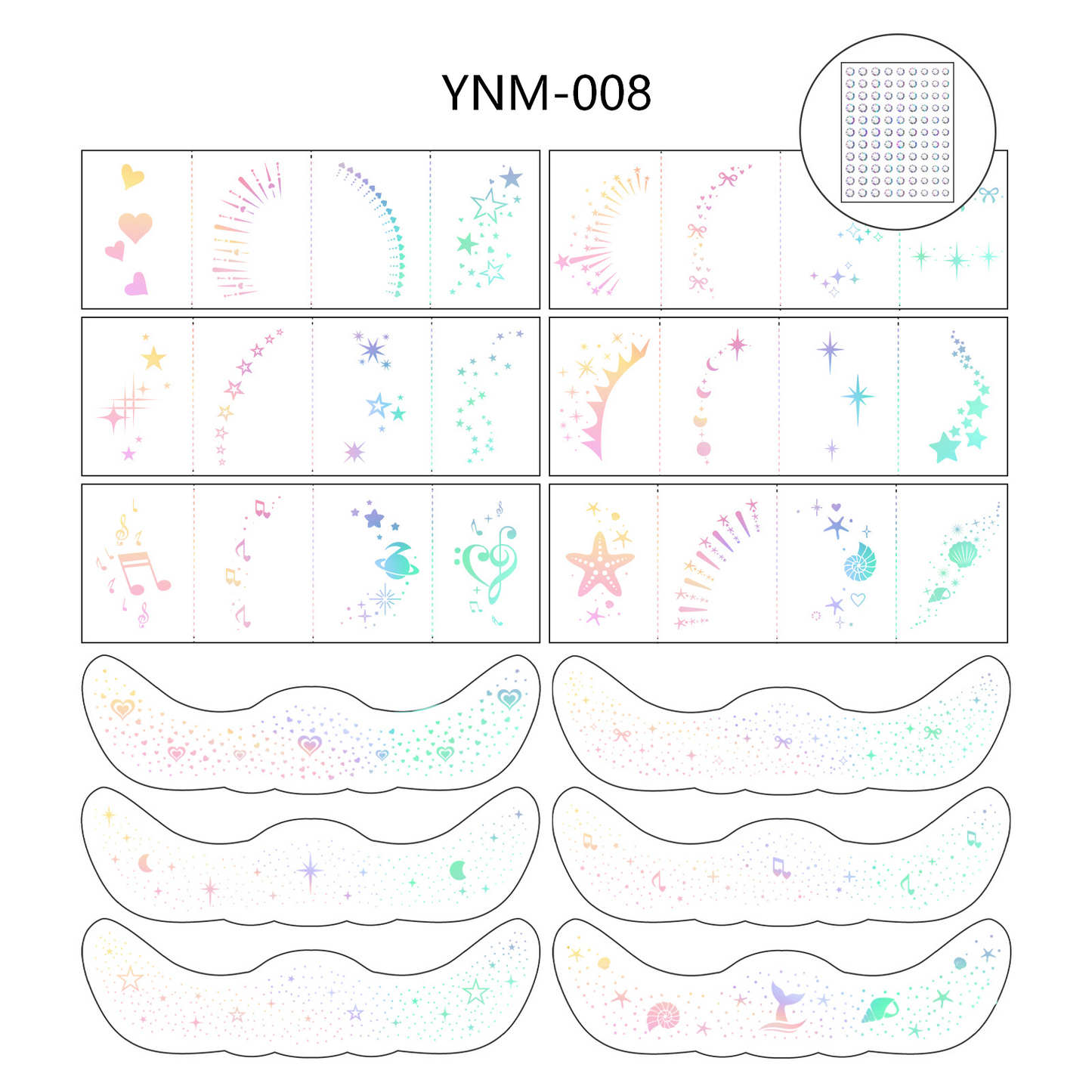 Celestial Face & Eye Makeup Sticker Set