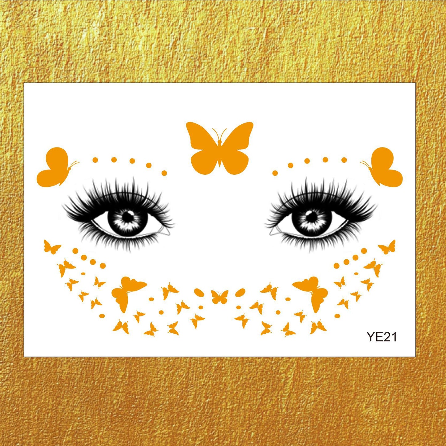 Gold Boho Face & Eye Makeup Stickers