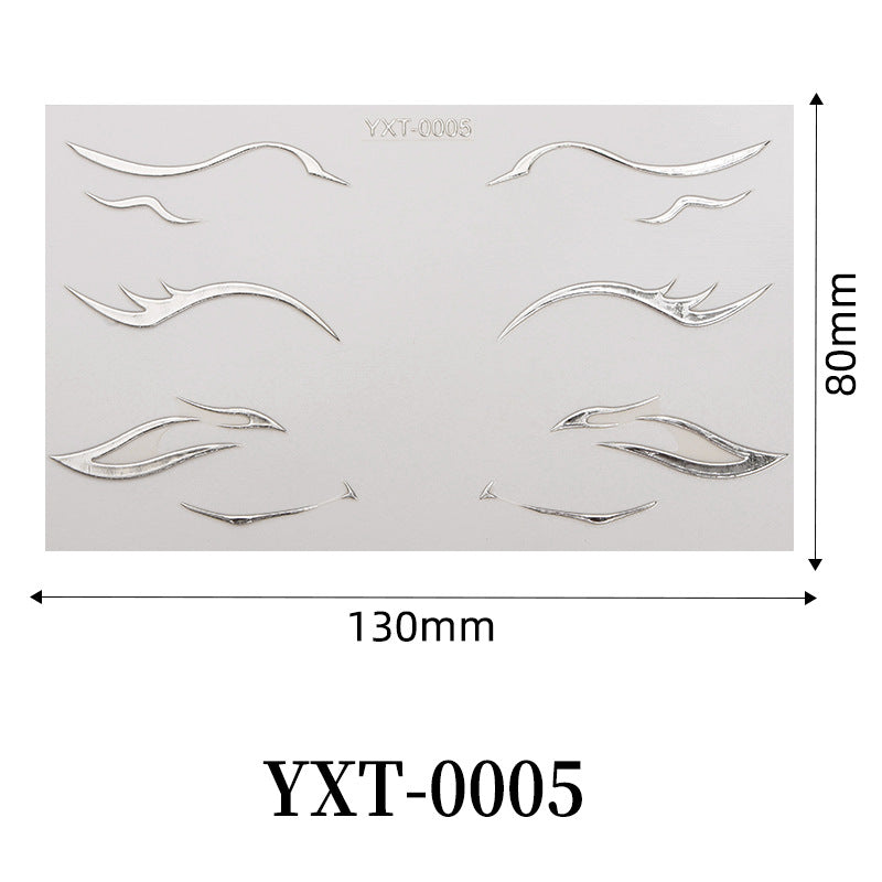 Gold Metallic Eyeliner Makeup Stickers
