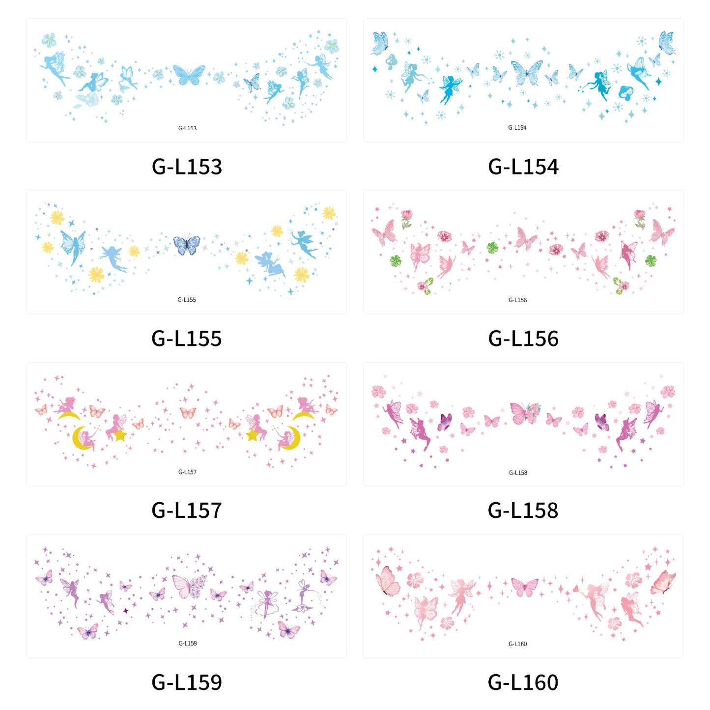 Pastel Butterfly Face & Eye Makeup Stickers