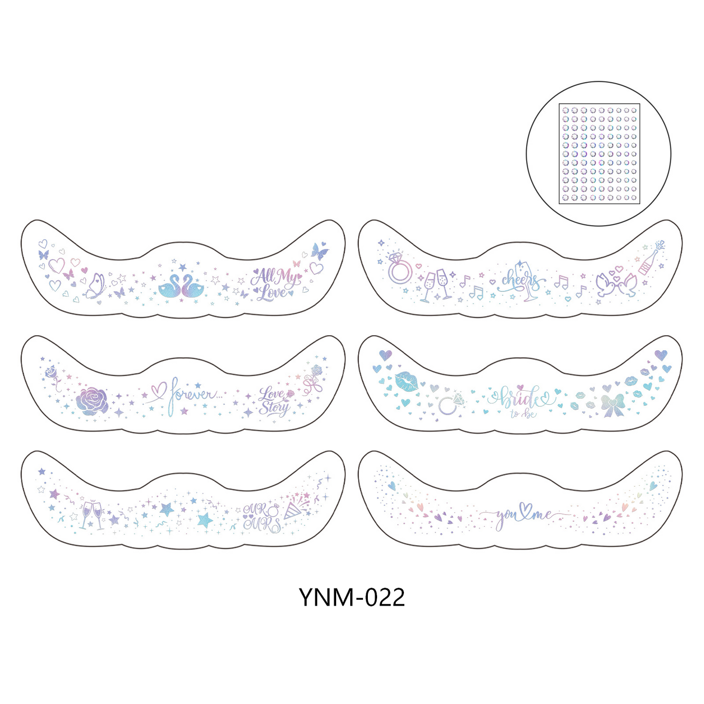 Bridal Pearl Face & Eye Makeup Stickers