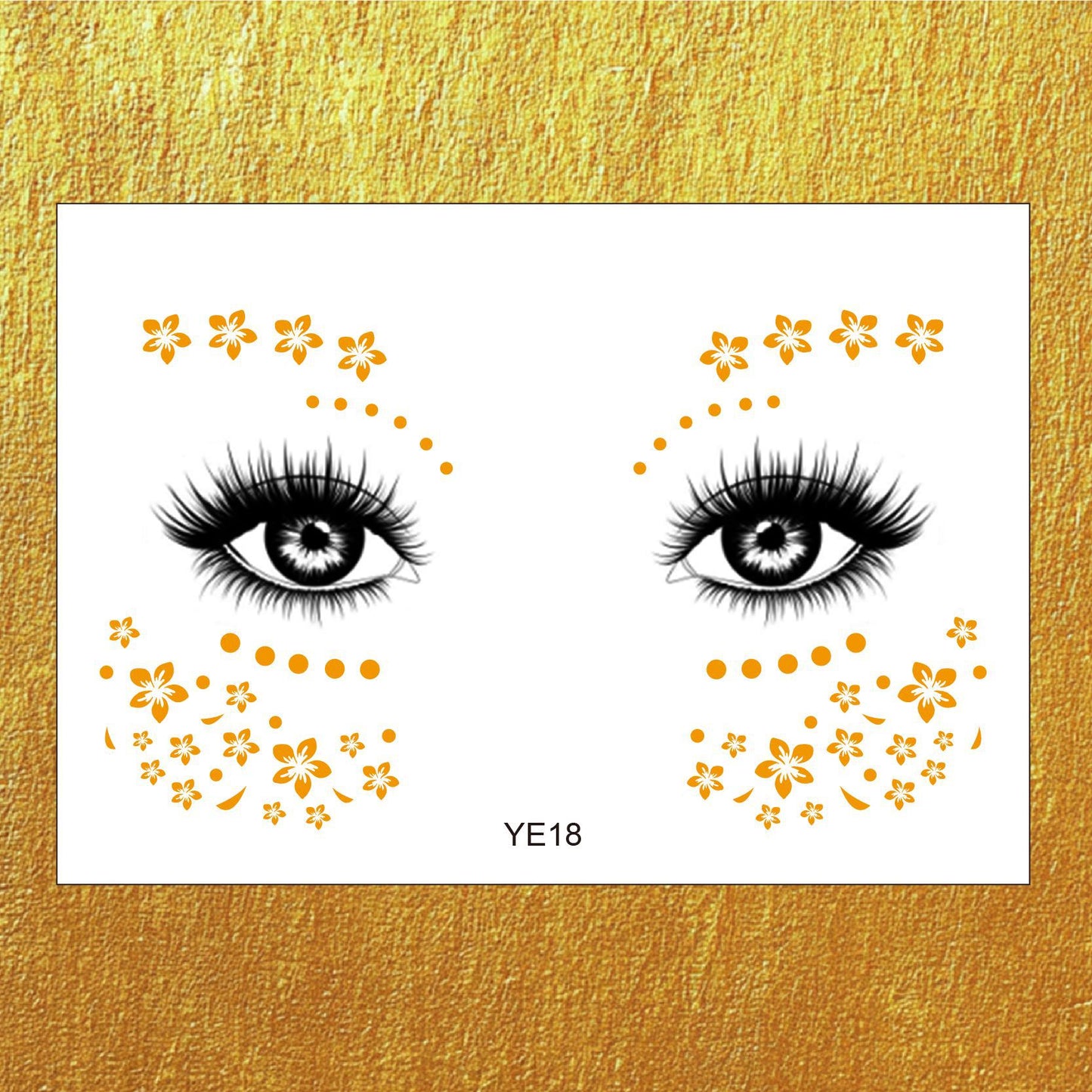 Gold Boho Face & Eye Makeup Stickers