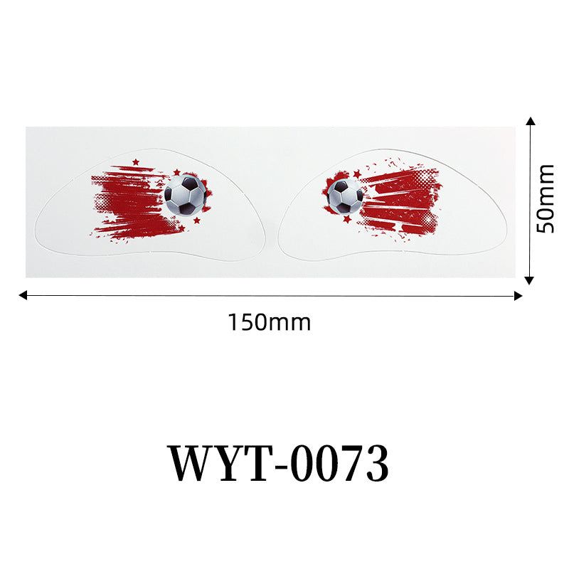 Football Fan Face & Body Tattoo Stickers