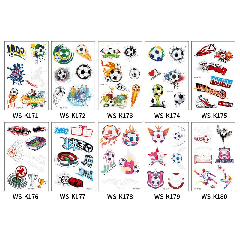 Glow-in-the-Dark Soccer Fan Temporary Tattoo Stickers