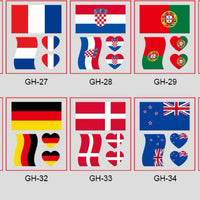 National Flag Face Makeup Stickers