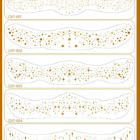 Gold Metallic Chest & Collarbone Body Makeup Stickers