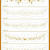 Gold Metallic Chest & Collarbone Body Makeup Stickers