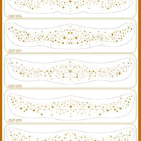 Gold Metallic Chest & Collarbone Body Makeup Stickers
