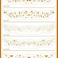 Gold Metallic Chest & Collarbone Body Makeup Stickers