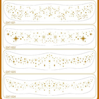 Gold Metallic Chest & Collarbone Body Makeup Stickers