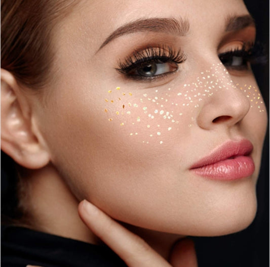 Metallic Star & Moon Face Makeup Stickers