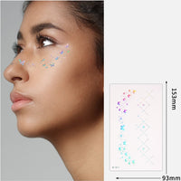 Metallic Star & Moon Face Makeup Stickers