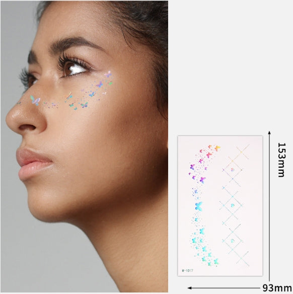 Metallic Star & Moon Face Makeup Stickers