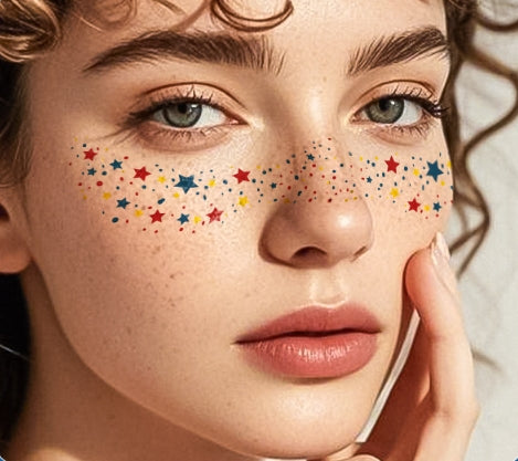 Colorful Star Face & Eye Makeup Stickers