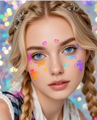 Neon Pastel Face & Eye Makeup Stickers