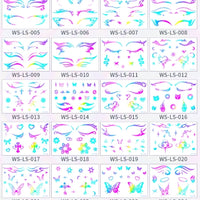 Neon Pastel Face & Eye Makeup Stickers
