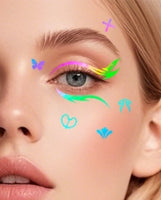 Neon Pastel Face & Eye Makeup Stickers