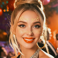 Gold Lace Festival Face & Eye Makeup Stickers