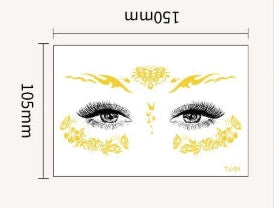 Gold Lace Festival Face & Eye Makeup Stickers