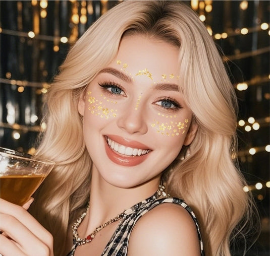 Gold Lace Festival Face & Eye Makeup Stickers