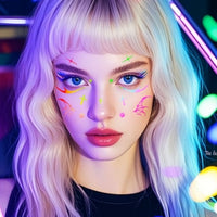 Neon Pastel Face & Eye Makeup Stickers