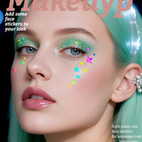 Rainbow Star Face & Eye Makeup Stickers