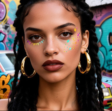 Rainbow Star Face & Eye Makeup Stickers