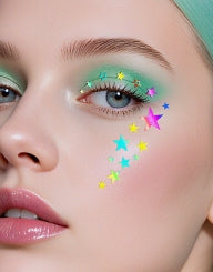 Rainbow Star Face & Eye Makeup Stickers